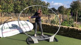 Back Garden Review of the PlaneSWING golf swing trainer by Hannah Holden of National Club Golfer [upl. by Lirpa]