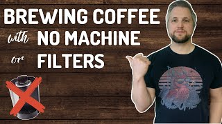 Making Coffee Without a Coffee Maker or Filter  Using ground as instant [upl. by Ellehsat]