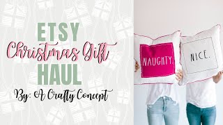 Etsy Christmas Gift Haul By A Crafty Concept [upl. by Ahilam]