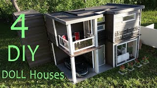 4 DIY Doll Houses [upl. by Cato]