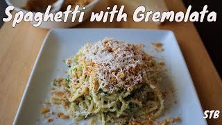 SPAGHETTI PASTA RECIPES TASTY  GRANA PADANO TOASTED BREAD CRUMBS AND GREMOLATA [upl. by Enelyam]