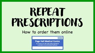 How to Order a Repeat Prescription English [upl. by Philipines]