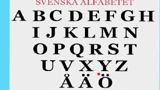 Svenska alfabetet SFIThe swedish alphabet [upl. by Padgett]