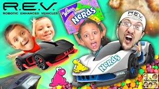 REV Cars Battle w NERDS CANDY All Over The Floor FGTEEV Mysterious Family Foggy Fun Mess [upl. by Aitan]