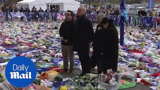 Claudio Ranieri lays wreathe for Leicesters owner at King Power Stadium [upl. by Deeas]