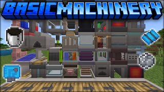 Basic Machinery Full Tutorial Minecraft PE MCPE Bedrock Edition Addon [upl. by Cyma]