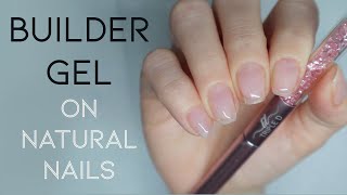 Builder Gel on Short Natural Nails  Triple D [upl. by Schonfield]