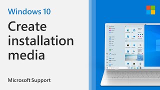 How to Create Installation Media for Windows 10  Microsoft [upl. by Lenora]