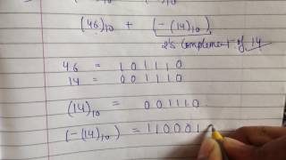 binary subtraction using 2s complement [upl. by Dorfman48]